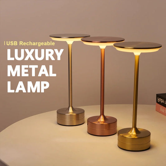 Exklusive LED-Tischlampe in Luxus-Design – Touchsensor, USB & Kabelloses Laden für stilvolle Räume