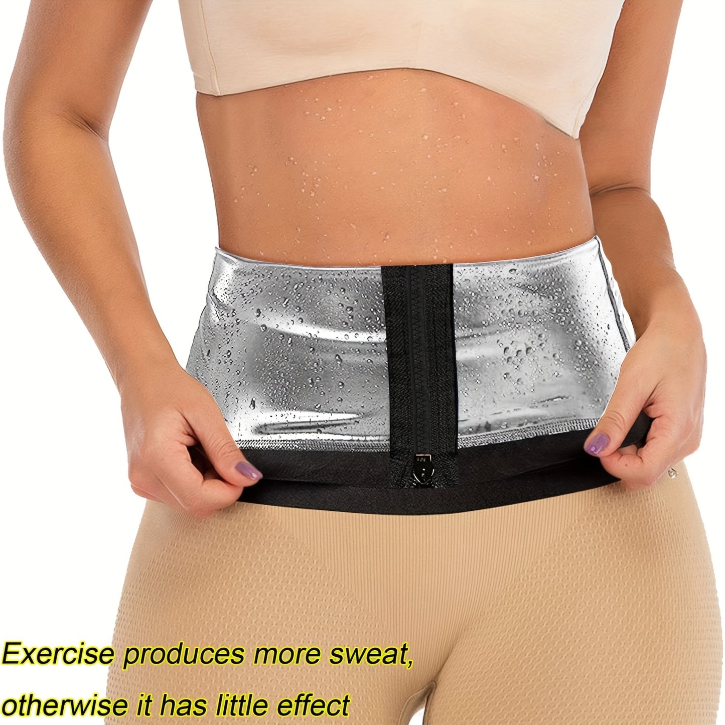 🔥 Damen Figurformender Sauna-Gürtel – & Fitness-Taillengürtel – Elastischer Trainer mit Sauna-Effekt