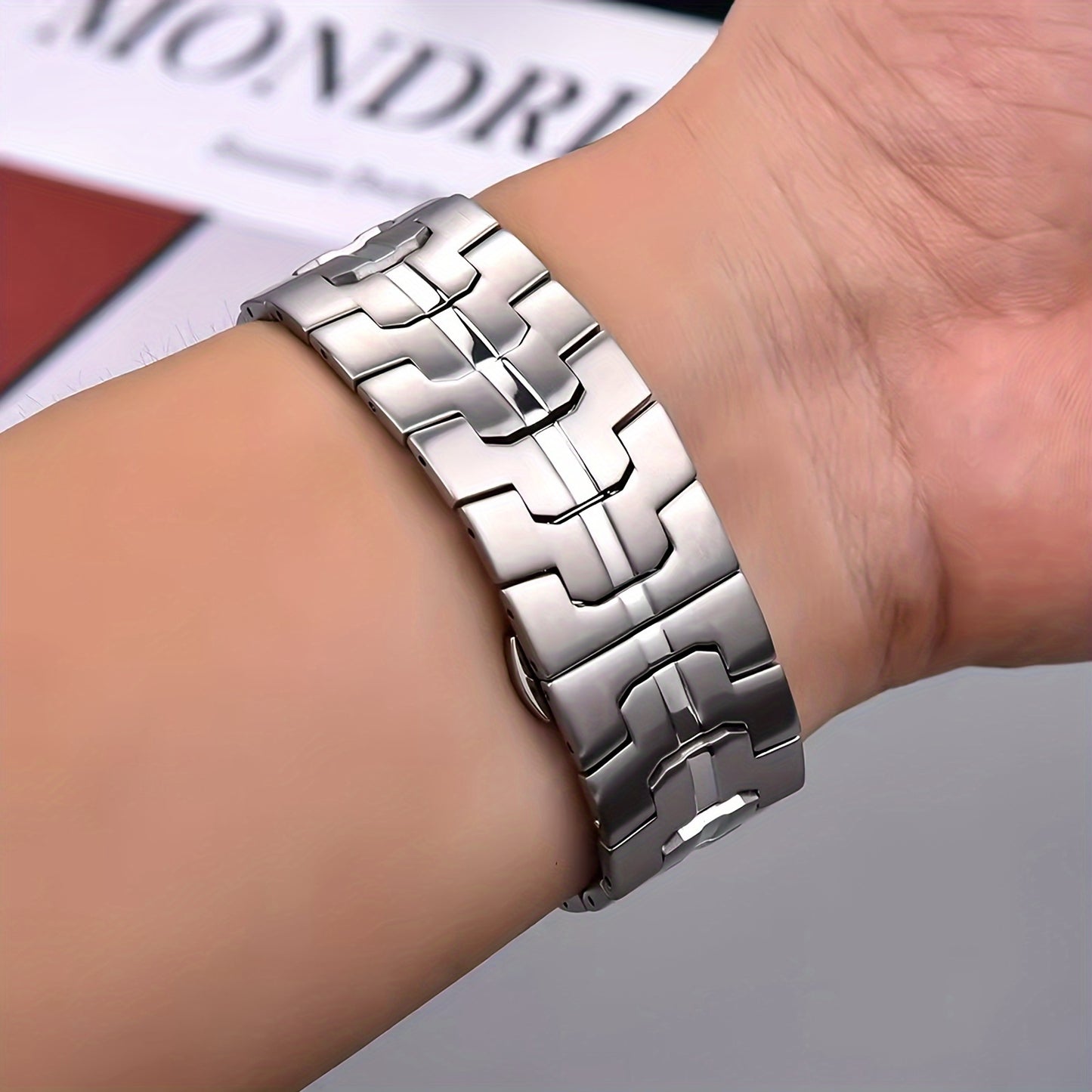 Edelstahl-Armband für Apple Watch 49mm 46mm 45mm 44mm 42mm 38mm 40mm 41mm – Metallarmbänder für Apple Watch, Ultra/Ultra 2/3 SE Serie 11/10/9/8/7/6/5/4/3/2/1, Damen & Herren Edelstahl Armband