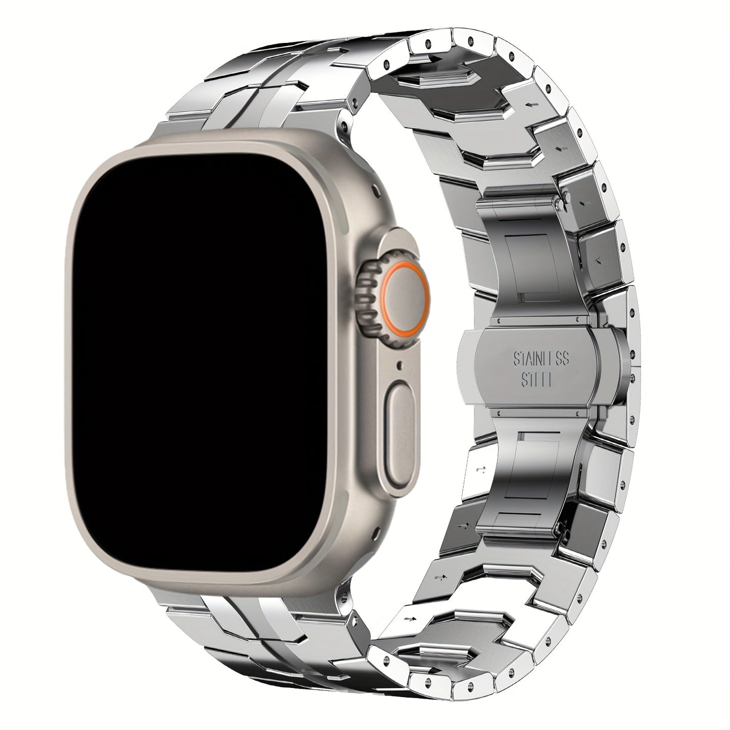 Edelstahl-Armband für Apple Watch 49mm 46mm 45mm 44mm 42mm 38mm 40mm 41mm – Metallarmbänder für Apple Watch, Ultra/Ultra 2/3 SE Serie 11/10/9/8/7/6/5/4/3/2/1, Damen & Herren Edelstahl Armband