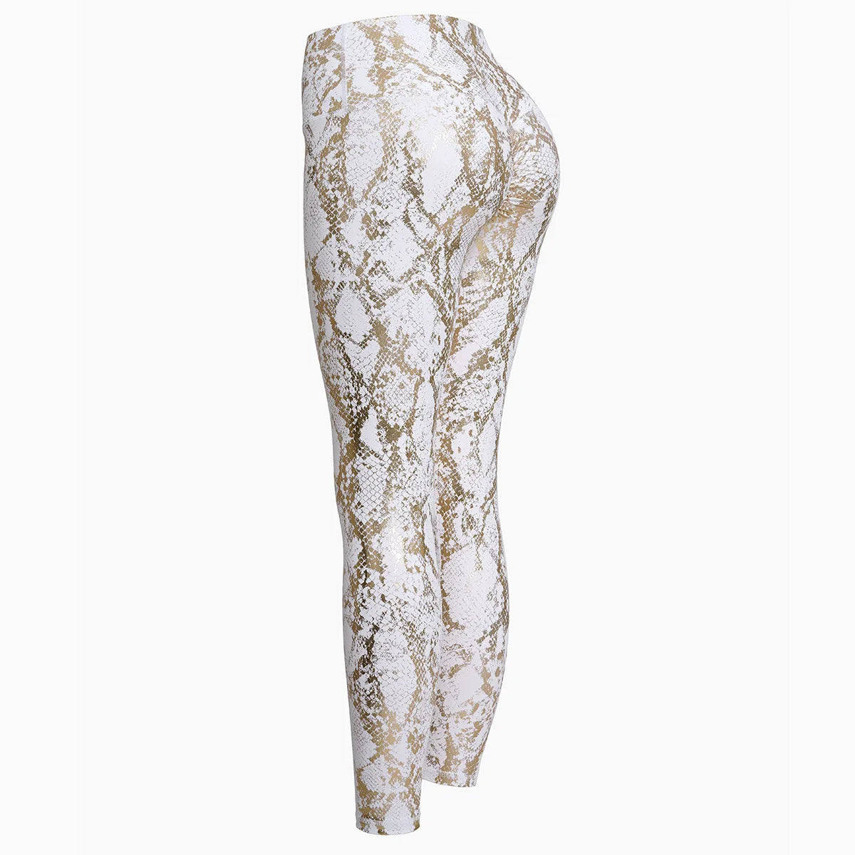 Sexy High Waist Leggings für Damen mit Schlangenprint | Elastische Fitness- & Yoga-Hose