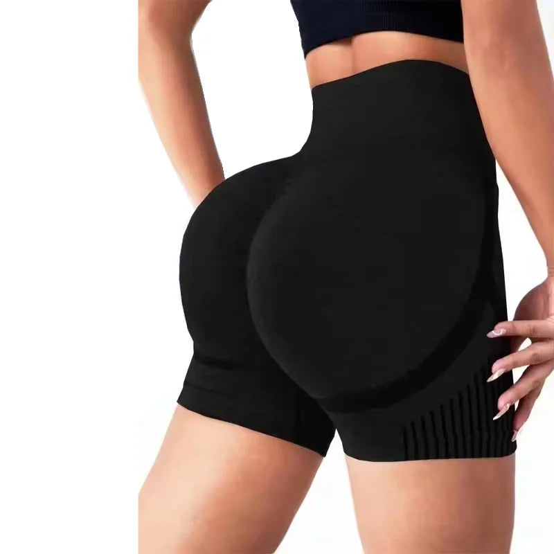 Yoga Shorts Damen / High Waist / Figurformende Damen Yoga Shorts –  Push-up Fitness Shorts