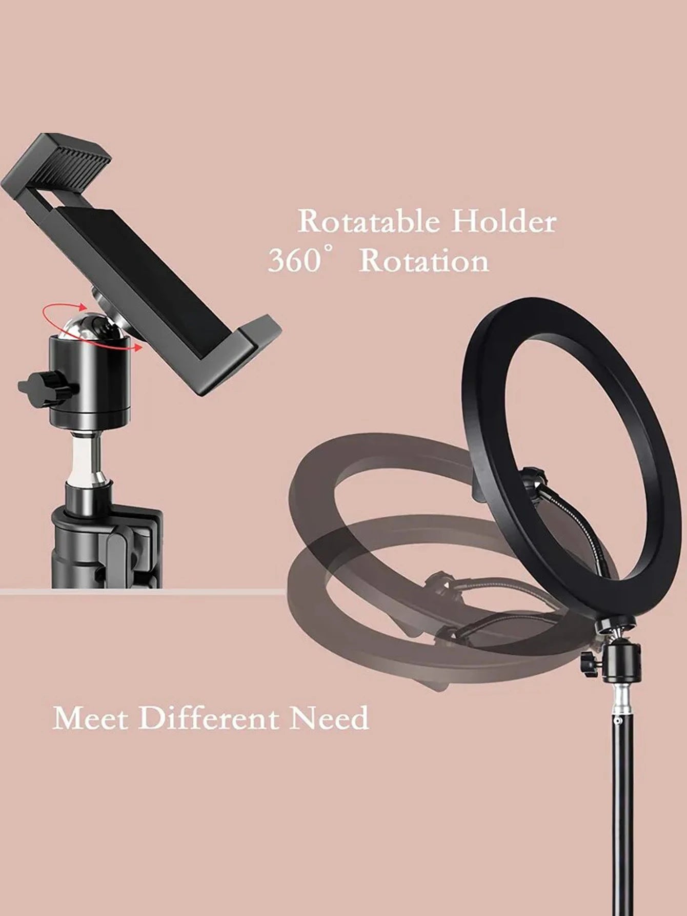 LED Ringlicht 26 cm mit Stativständer | Perfekt für Fotos, Videos, Livestreams & Make-up
