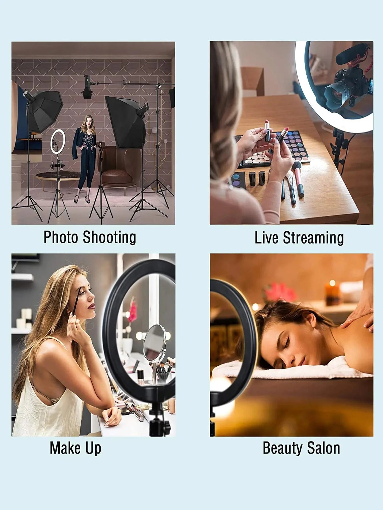 LED Ringlicht 26 cm mit Stativständer | Perfekt für Fotos, Videos, Livestreams & Make-up