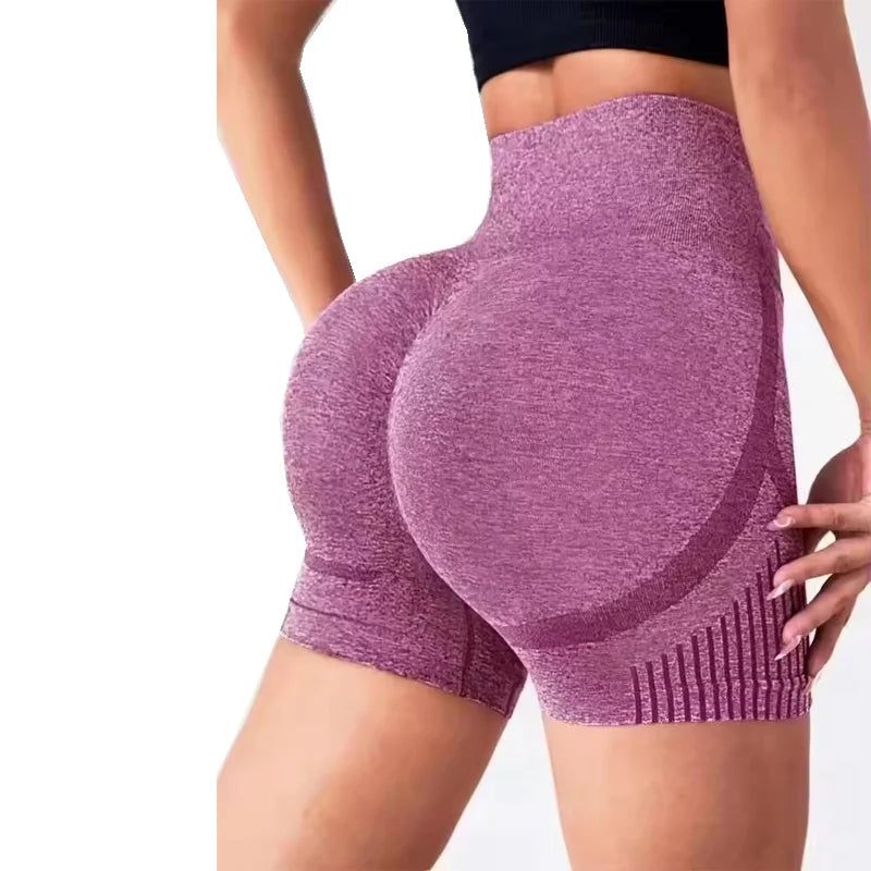 Yoga Shorts Damen / High Waist / Figurformende Damen Yoga Shorts –  Push-up Fitness Shorts