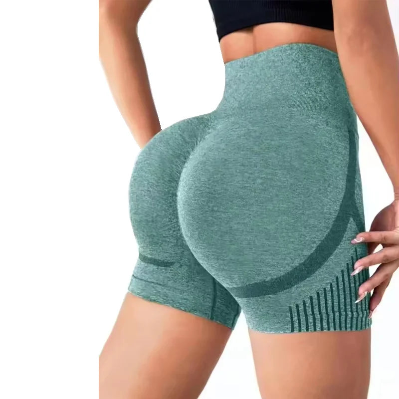 Yoga Shorts Damen / High Waist / Figurformende Damen Yoga Shorts –  Push-up Fitness Shorts
