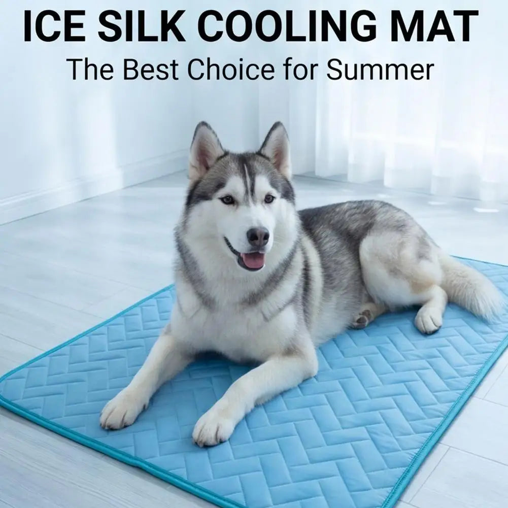 Selbstkühlende Hundematte & Katzenmatte, Atmungsaktiv und Waschbar, Kühlende Sommer-Liegematte, Größen S bis XXL
