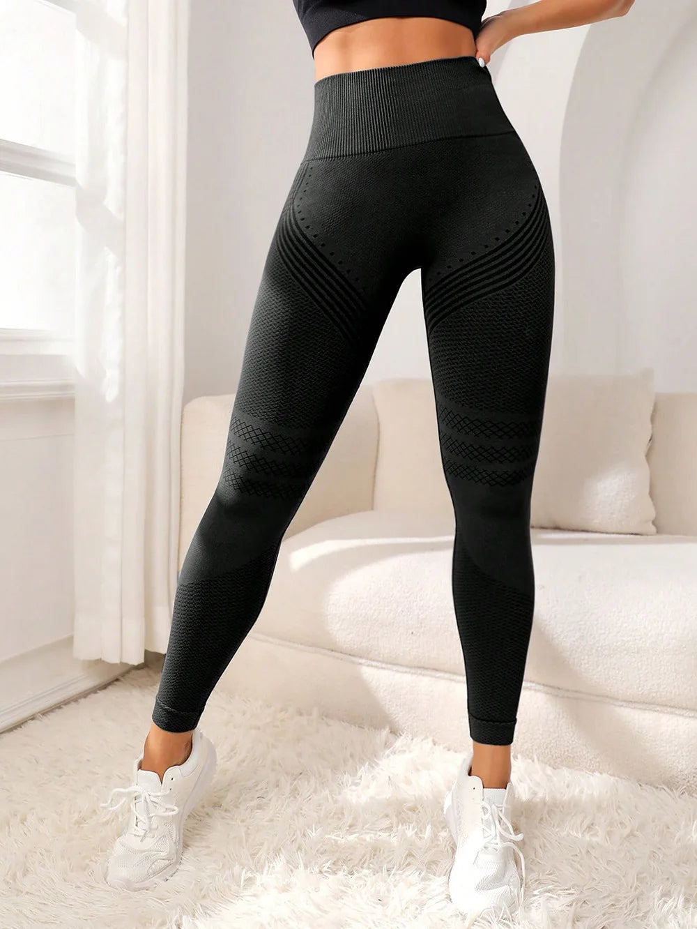 Damen Sportleggings mit Push-up Effekt – High Waist Fitness & Yoga Hose