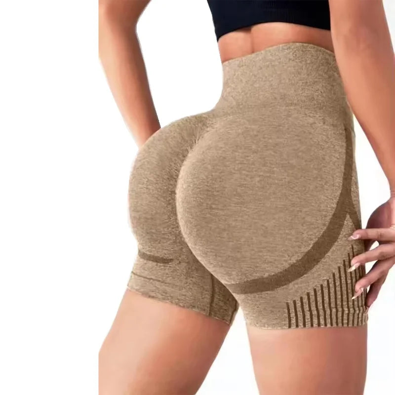 Yoga Shorts Damen / High Waist / Figurformende Damen Yoga Shorts –  Push-up Fitness Shorts