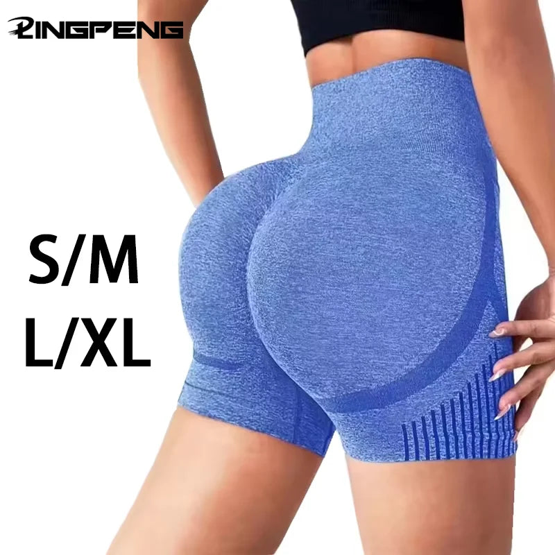 Yoga Shorts Damen / High Waist / Figurformende Damen Yoga Shorts –  Push-up Fitness Shorts