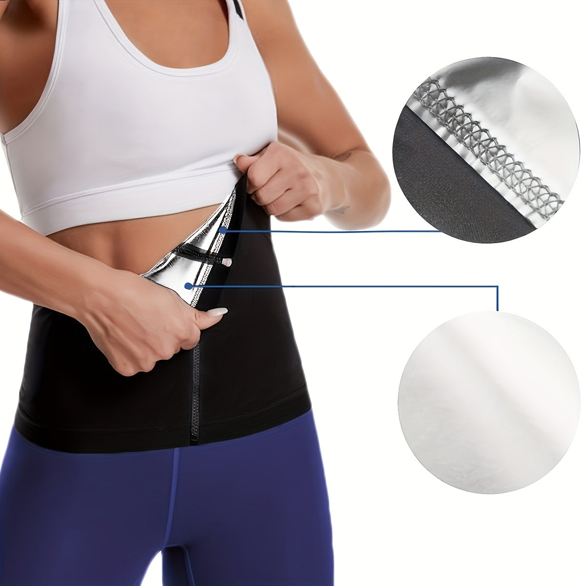 🔥 Damen Figurformender Sauna-Gürtel – & Fitness-Taillengürtel – Elastischer Trainer mit Sauna-Effekt
