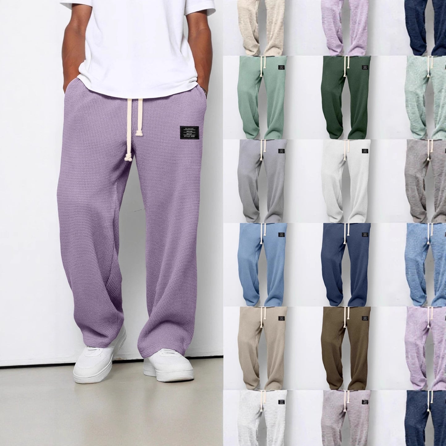Lässige Herren Freizeit- und Sporthose mit Kordelzug & Taschen
