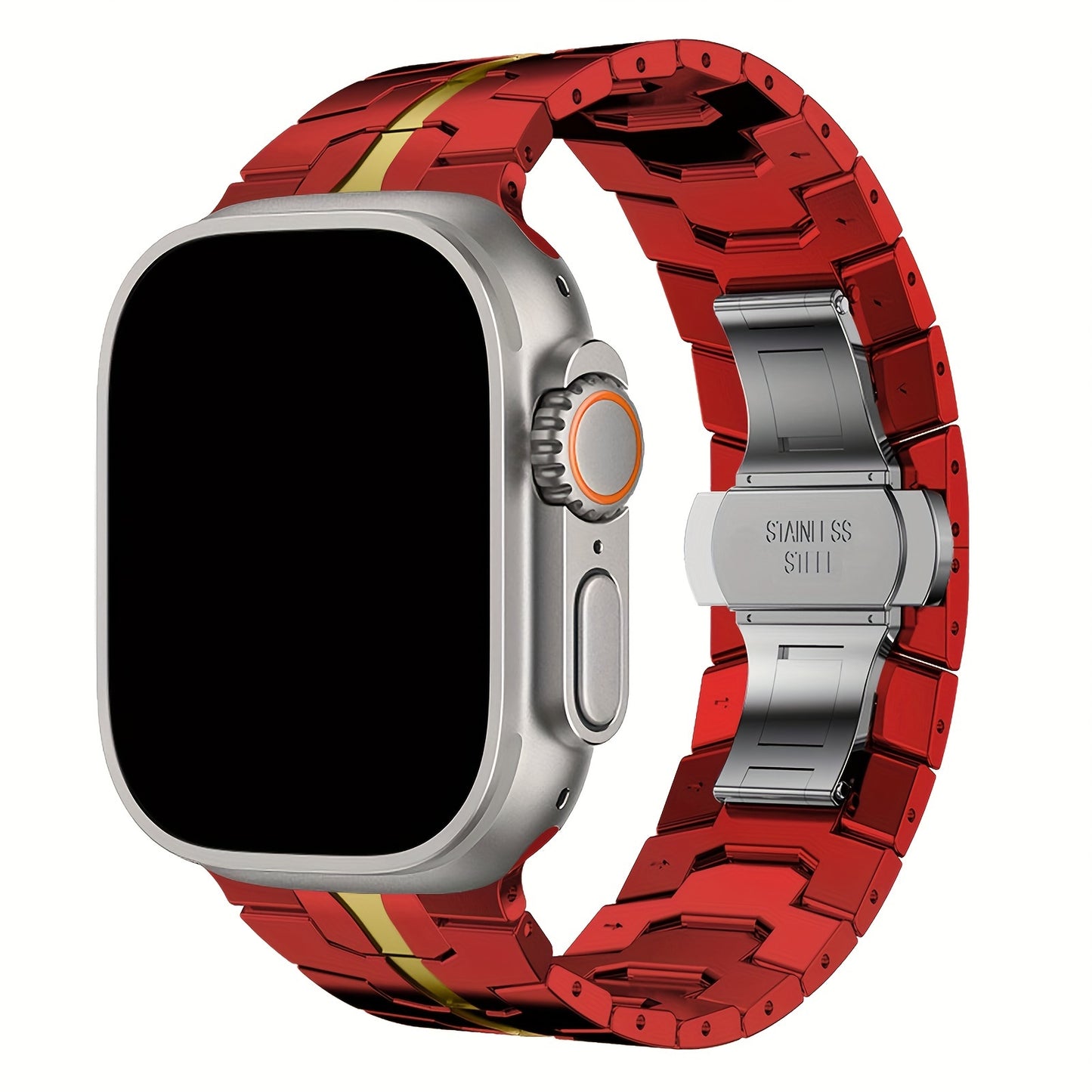 Edelstahl-Armband für Apple Watch 49mm 46mm 45mm 44mm 42mm 38mm 40mm 41mm – Metallarmbänder für Apple Watch, Ultra/Ultra 2/3 SE Serie 11/10/9/8/7/6/5/4/3/2/1, Damen & Herren Edelstahl Armband